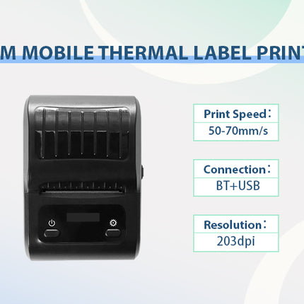 Cashino KLP-200 2-Inch Mini Portable Handheld Label Printer - CASHINO PRINTER