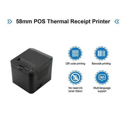 Cashino CSN-58II 2 Inch Mini Desktop Thermal Pos Receipt Printer - CASHINO PRINTER