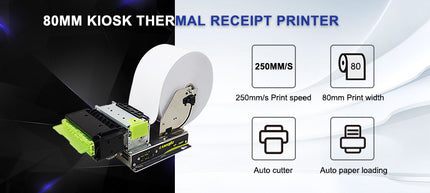 Cashino KP-300 Auto Cutter 80mm Ethernet Kiosk Thermal Printer for Self Service Vending Machine - CASHINO PRINTER