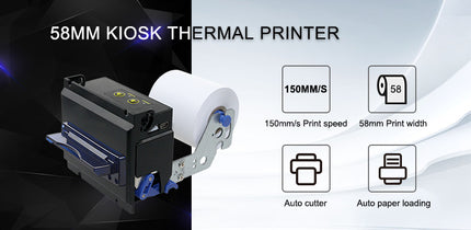 Cashino KP-247 Fast Printing Speed Compact Kiosk Thermal Printer for Queuing Machine - CASHINO PRINTER