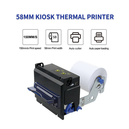 Cashino KP-247 Fast Printing Speed Compact Kiosk Thermal Printer for Queuing Machine - CASHINO PRINTER
