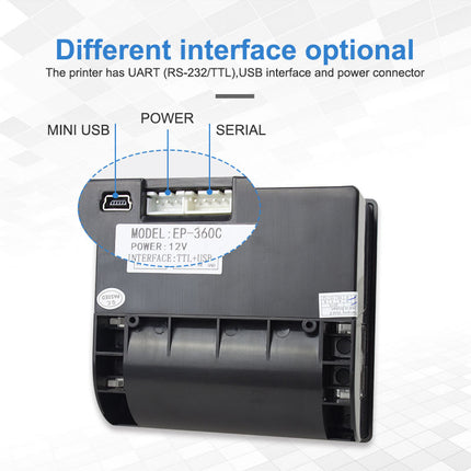 Cashino EP-360C 80mm Panel Thermal Ticket Printer - CASHINO PRINTER
