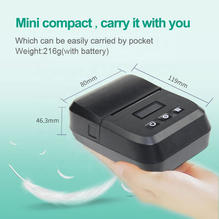 Cashino KLP-II 2 Inch Small Pocket Portable Thermal Label Printer with Direct USB Charging - CASHINO PRINTER
